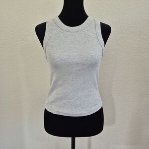 Old Navy Light Gray Ribbed Tank Top
